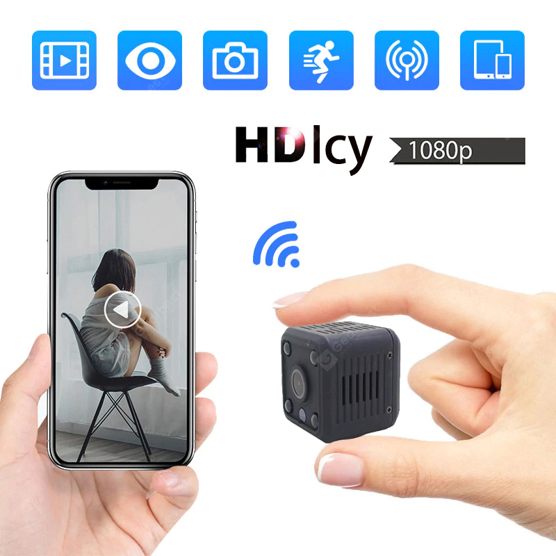 Icy 1080P HD กล้องมินิ wifi กล้อง Ip กล้องรักษาความปลอดภัยไมโครไร้สายกล้องเฝ้าระวัง 1080p กล้องวงจรปิด Night Vision - กล้อง HD 1080P